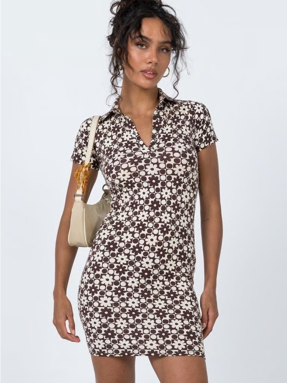 NWOT Motel Rocks Patchwork Daisy Mini Dress